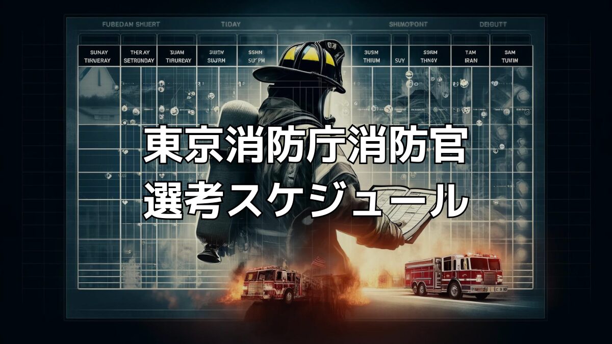 東京消防庁消防官採用試験一類（大卒）の試験日程