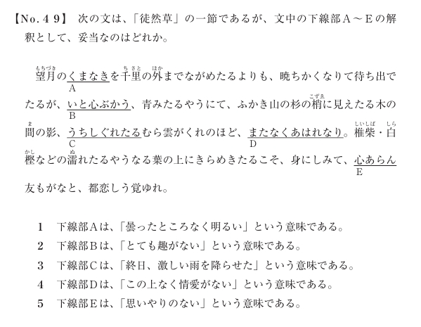 特別区三類の問題（人文科学）