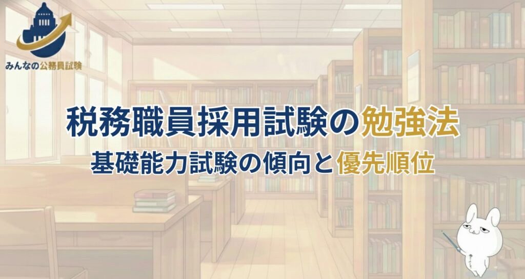 税務職員採用試験の勉強法基礎能力試験の傾向と優先順位