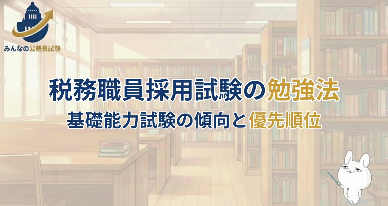 税務職員採用試験の勉強法基礎能力試験の傾向と優先順位