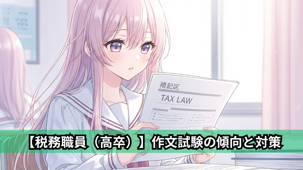 【税務職員（高卒）】作文試験の傾向と対策