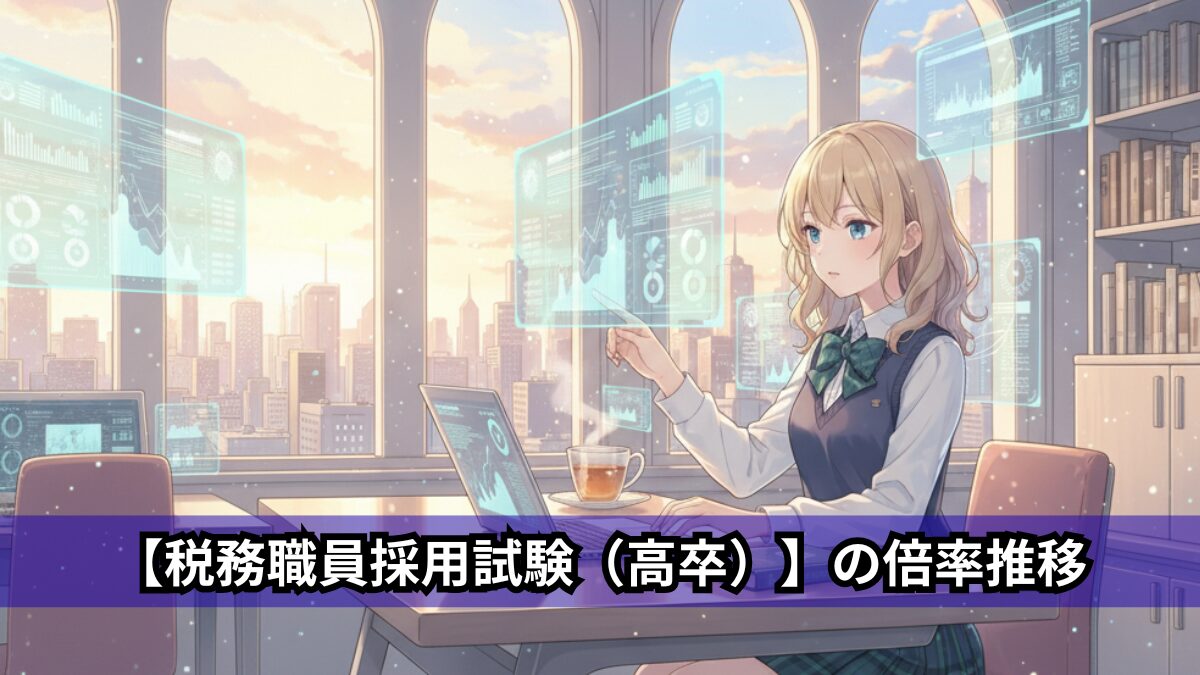 【税務職員採用試験（高卒）】の倍率推移