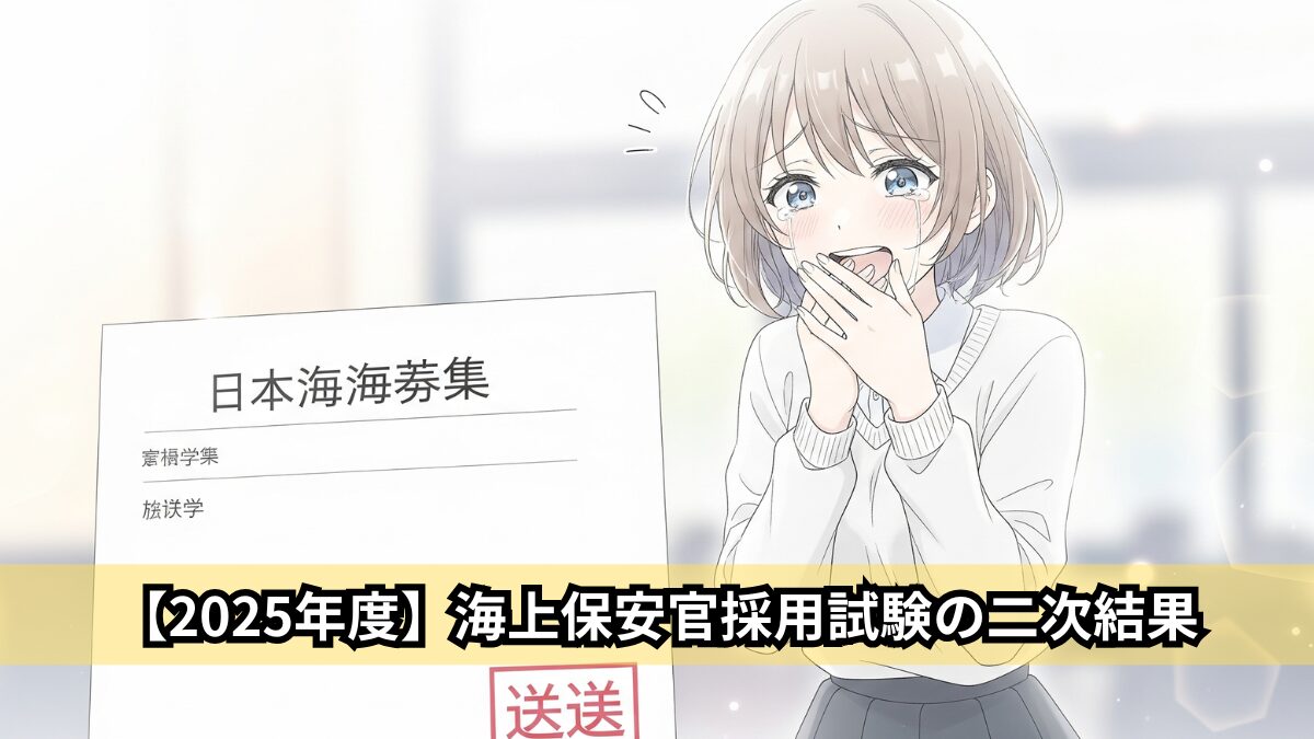 【2025年度】海上保安官採用試験の二次結果