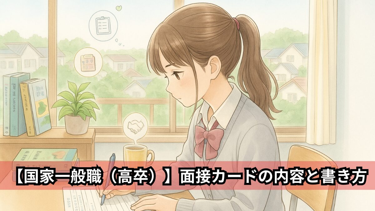 【国家一般職（高卒）】面接カードの内容と書き方