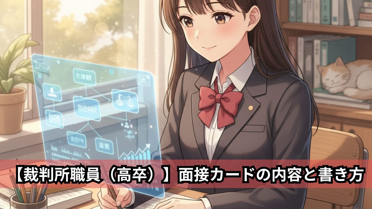 【裁判所職員（高卒）】面接カードの内容と書き方